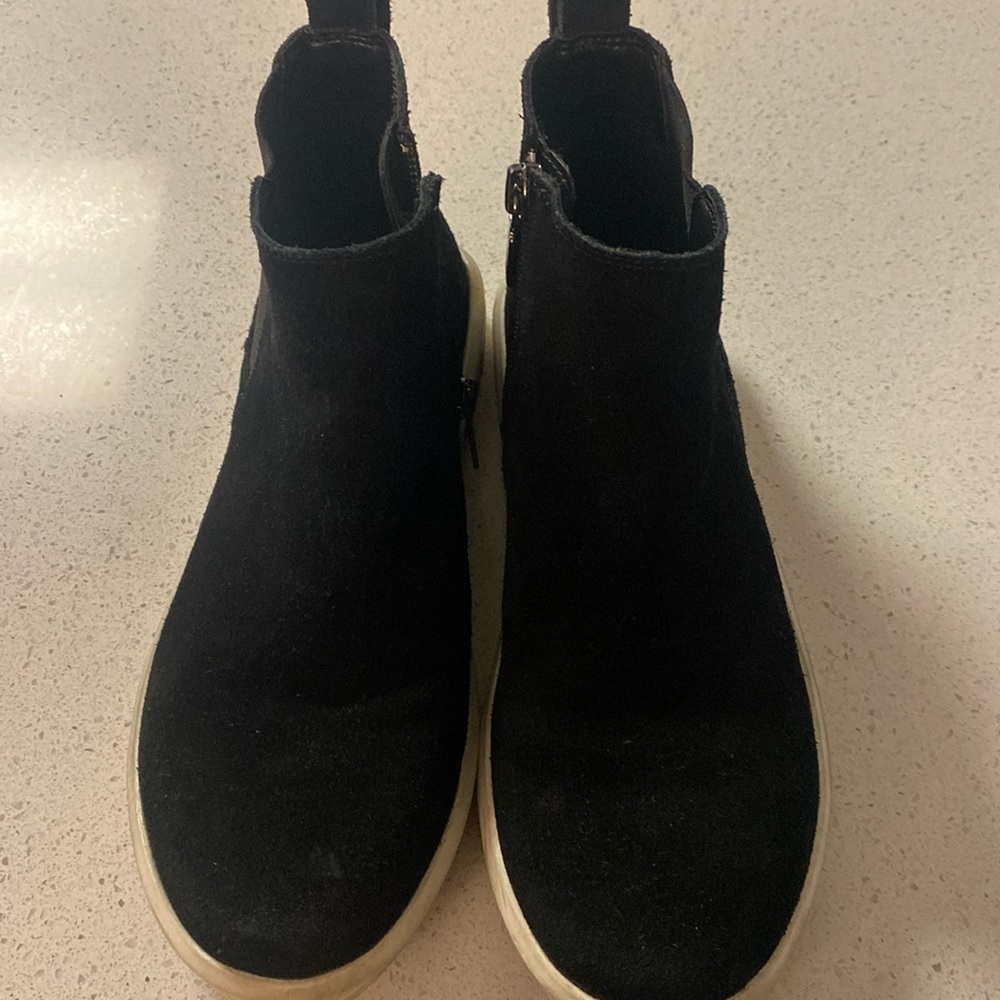 🍍 Women's BLONDO Black Suede Waterproof Side Zip Comfort Ankle Boots size 6.5🍍